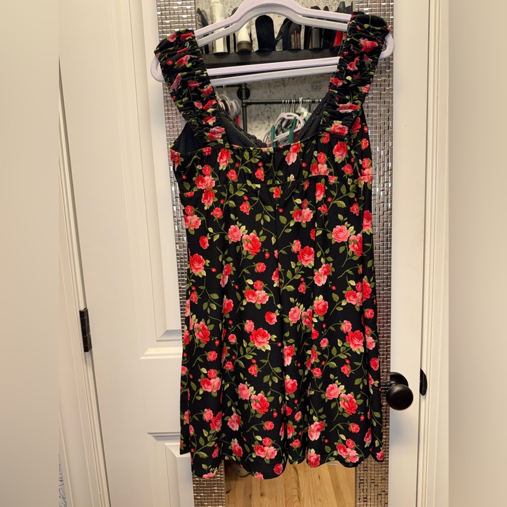 Liberty Love Black and Red Floral Mini Dress - Picture 2 of 6